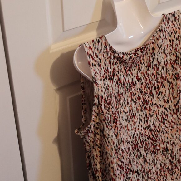 Liz Claiborne Studio Colorful Abstract Print Tank/Sleeveless Blouse Size Large - Picture 13 of 14